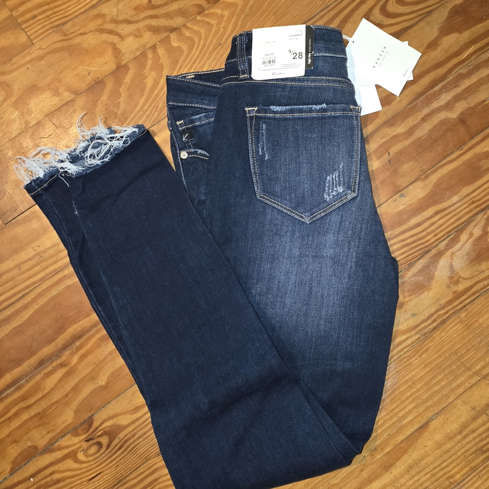 KanCan Dark Blue Distressed Skinny Jeans
